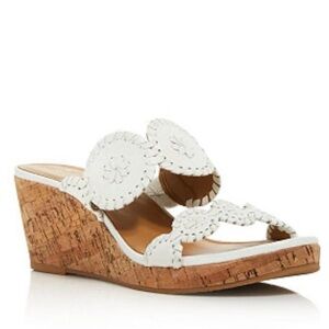 Perfect Jack Rogers Lauren Mid Wedge white leather